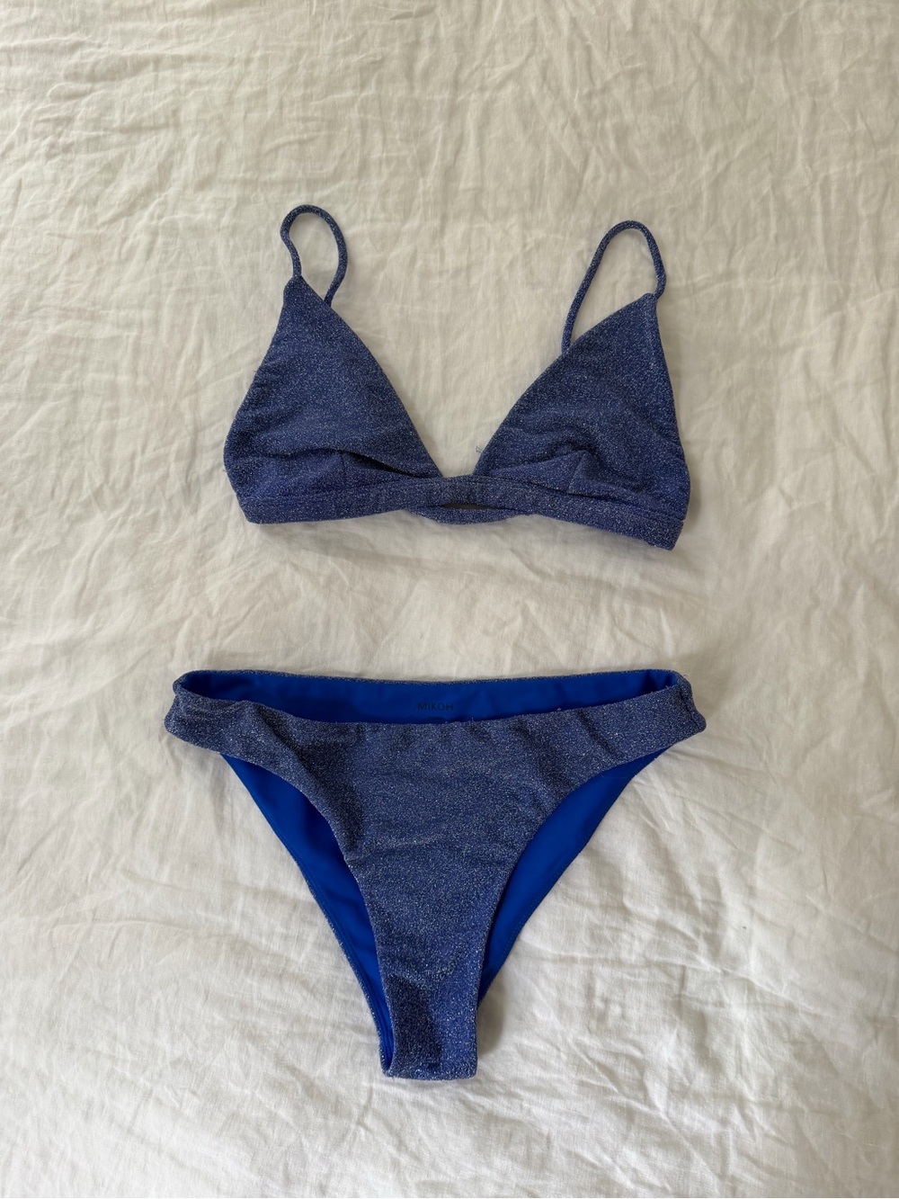 Mikoh Sparkle Triangle Bikini Set